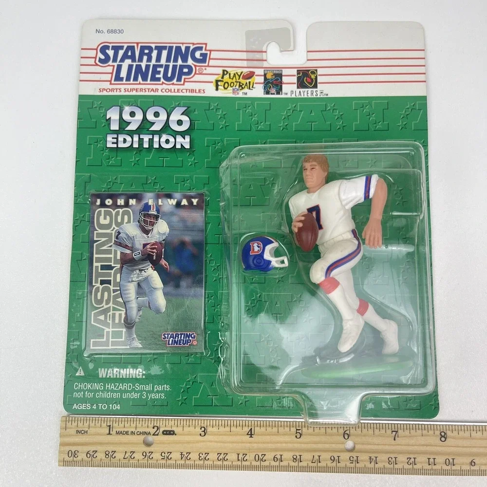 1996 Starting Lineup JOHN ELWAY Figure and Card Denver Broncos